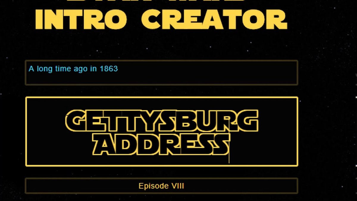 Star Wars Intro Generator Creates Custom Openings to Share With Friends